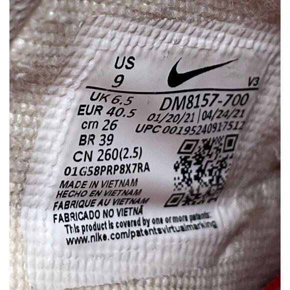 Women's Nike Air Force 1 AF1 Peach Shadow Sneakers Reg Size 9 - Picture 7 of 9